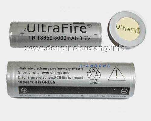 Pin 18650 Ultrafire 3000mAh protected