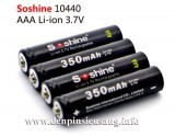 Thông số kỹ thuật – Thương hiệu: Soshine – Chuẩn pin 10440 (AAA) – Dung lượng: 350mAh – Điện thế: 3.7V – Màu sắc: đen. Giá: 100,000 vnđ